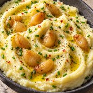 Garlic Mashed Potatoes with Garlic Confit