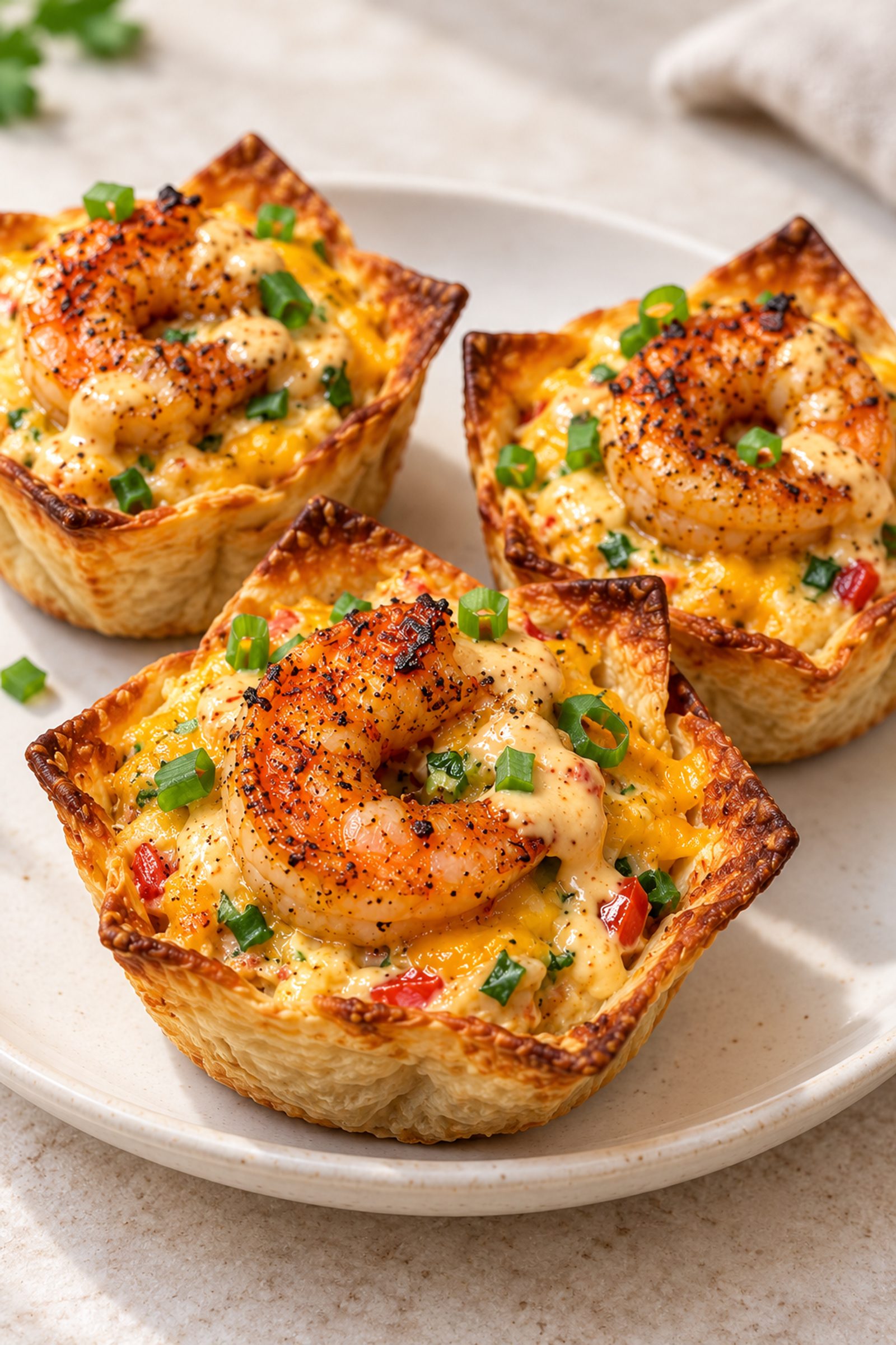 Garlic Parmesan Chicken Alfredo Cups Garlic Parmesan Chicken Alfredo Cups