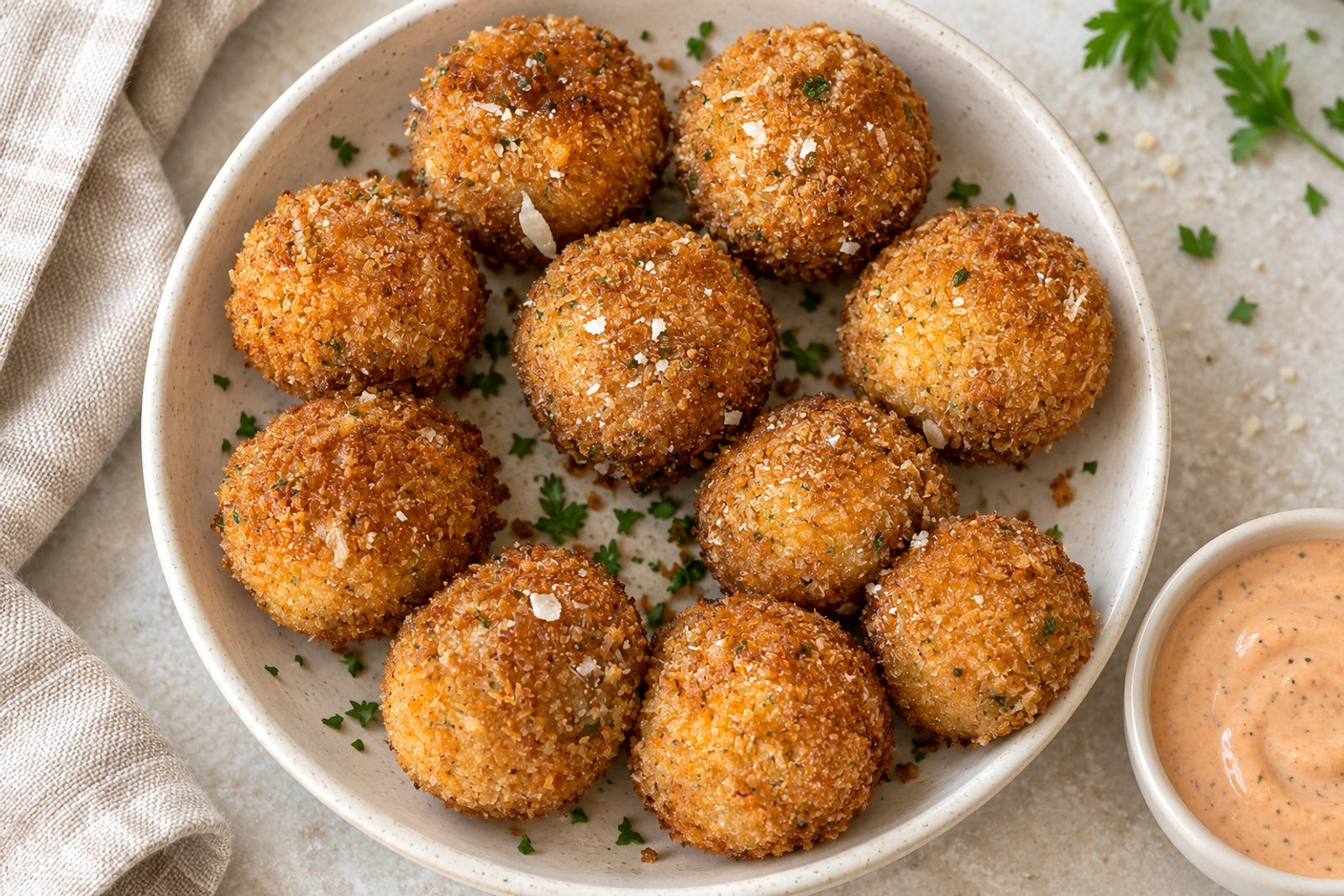 Garlic Parmesan Potato Balls