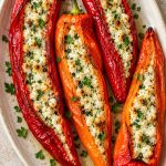 Greek Style Stuffed Peppers with Feta (Florina Peppers Recipe)