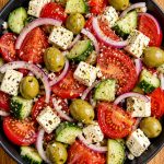 Healthy Greek Salad (With Feta Cheese)
