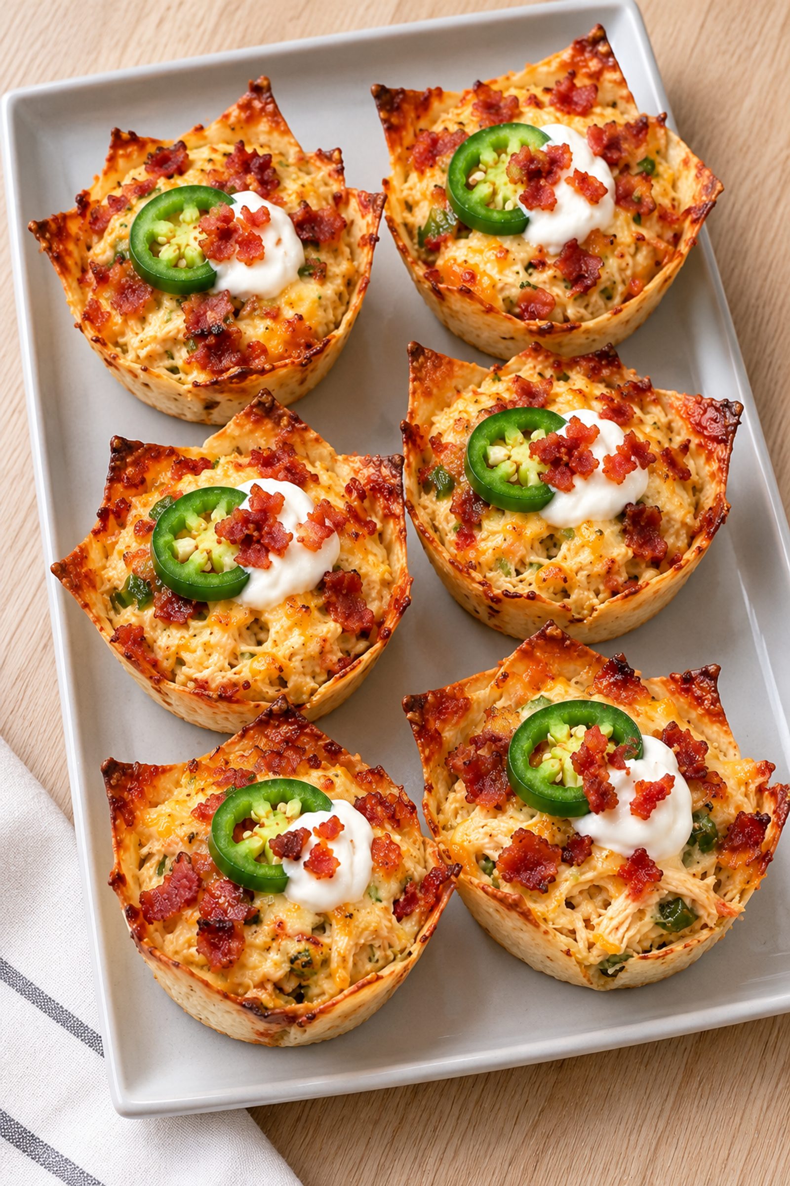 Honey BBQ Chicken Bacon Cheddar Cups