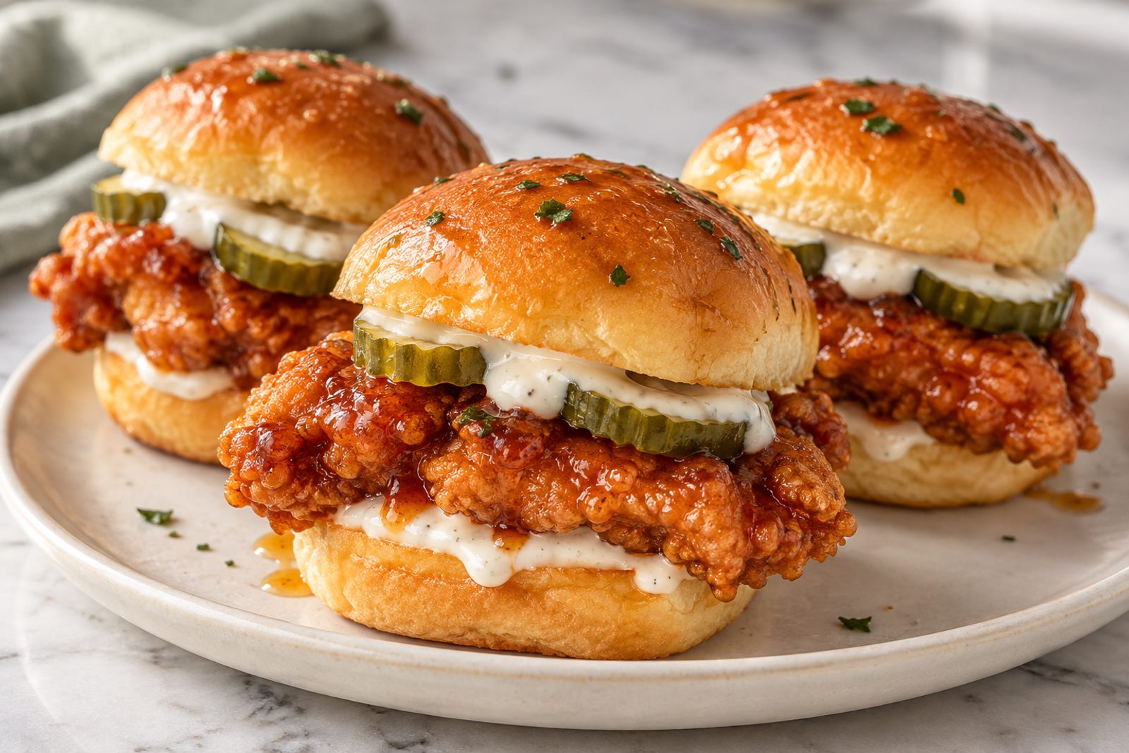 Hot Honey Chicken Sliders
