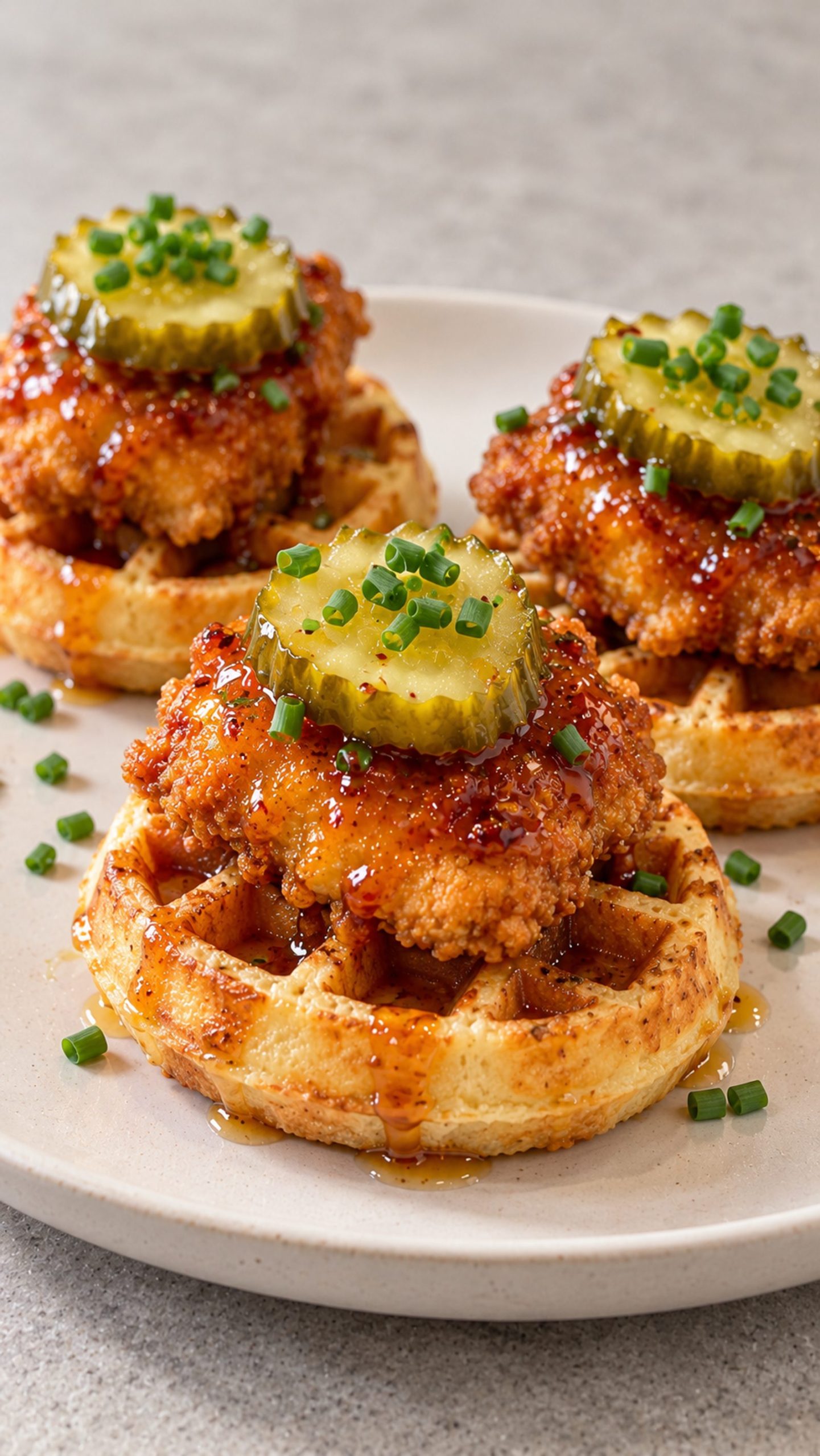 Hot Honey Chicken Waffle Bites