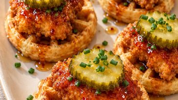 Hot Honey Chicken Waffle Bites
