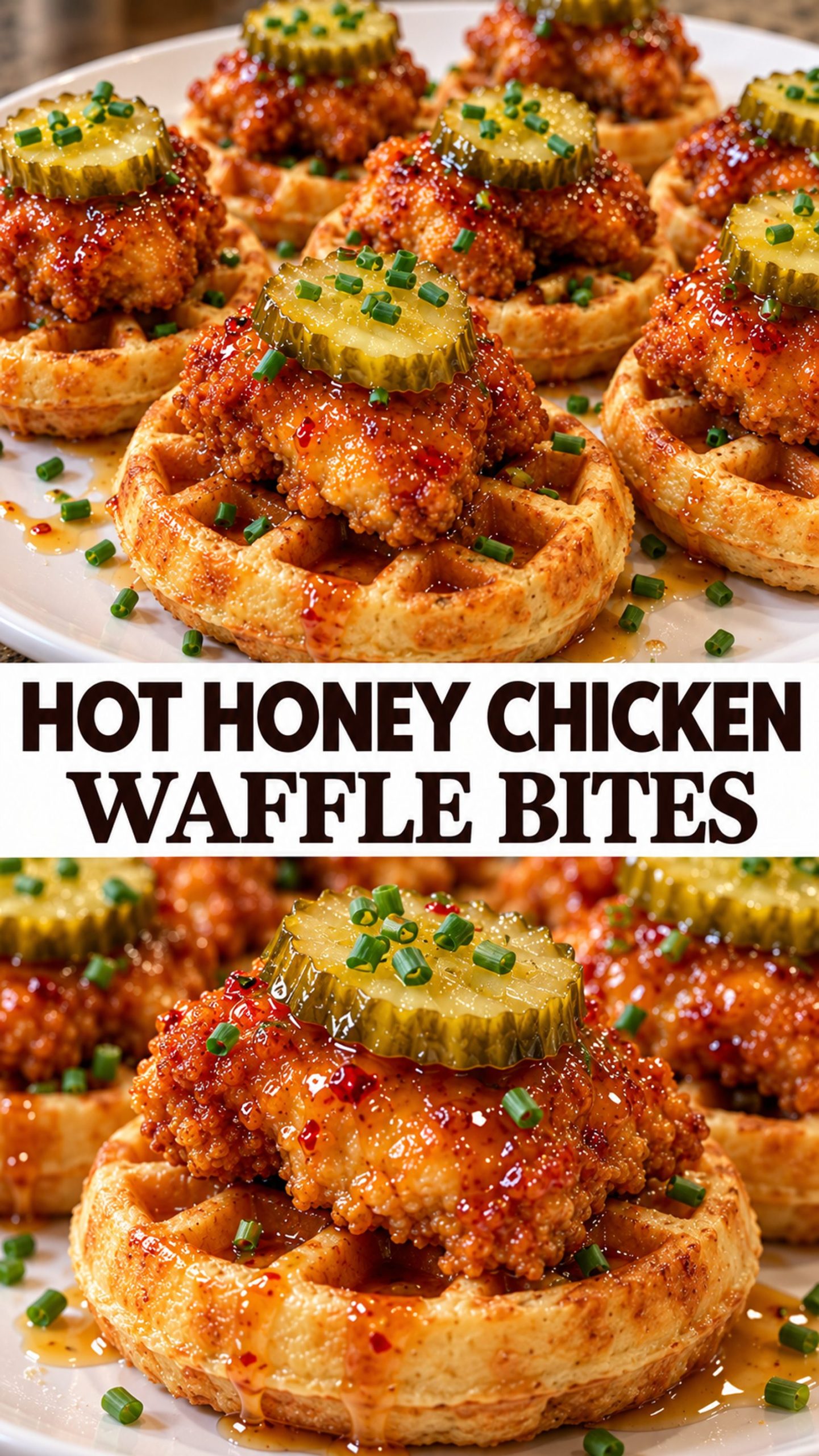 Hot Honey Chicken Waffle Bites Hot Honey Chicken Waffle Bites