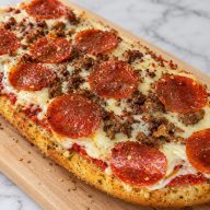 Italian Sausage & Pepperoni Garlic Bread Pizza
