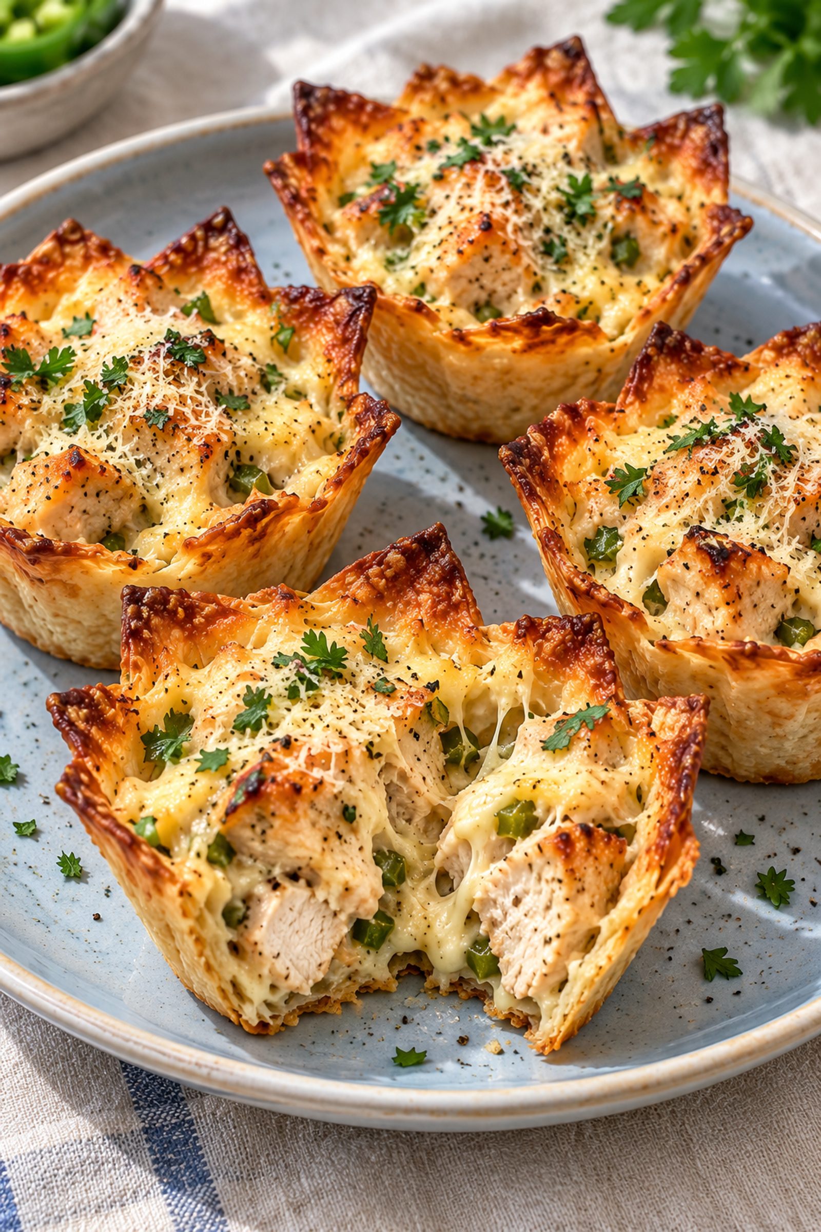 Jalapeño Popper Chicken Crunch Cups