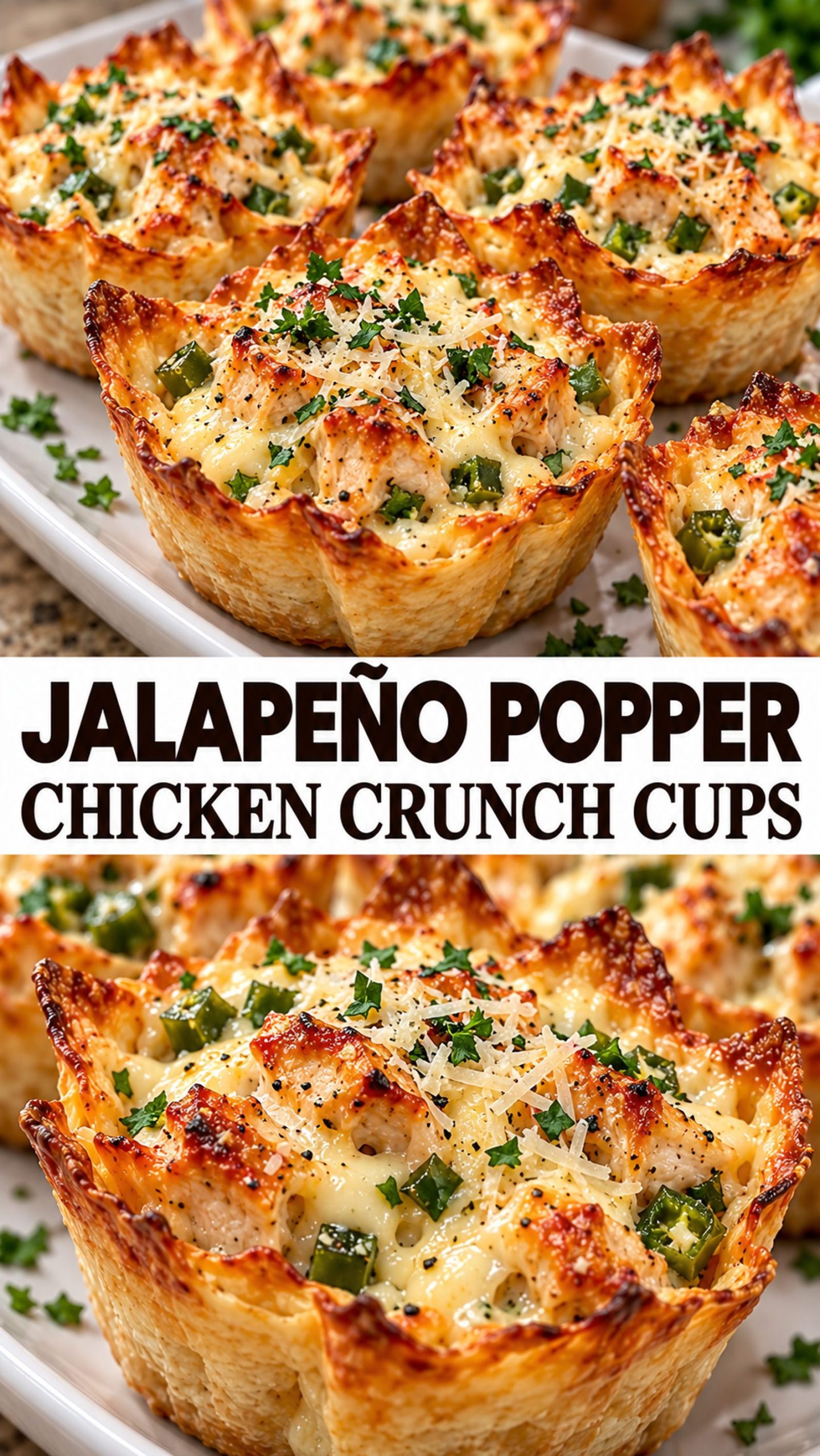 Jalapeño Popper Chicken Crunch Cups Jalapeño Popper Chicken Crunch Cups