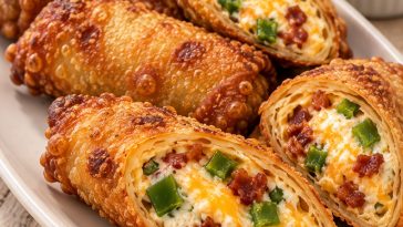 Jalapeno Popper Bacon Egg Rolls