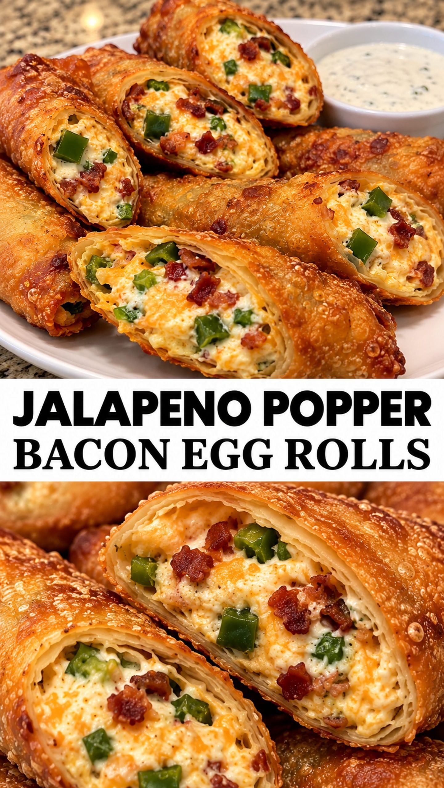 Jalapeno Popper Bacon Egg Rolls