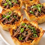 Korean BBQ Beef Sesame Crunch Cups