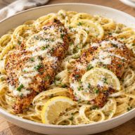 Lemon Garlic Chicken Fettuccine
