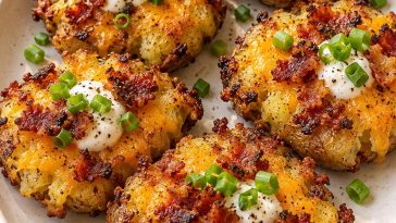 Loaded Bacon Cheddar Smashed Potatoes