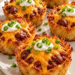 Loaded Chili Cheese Tater Tot Cups