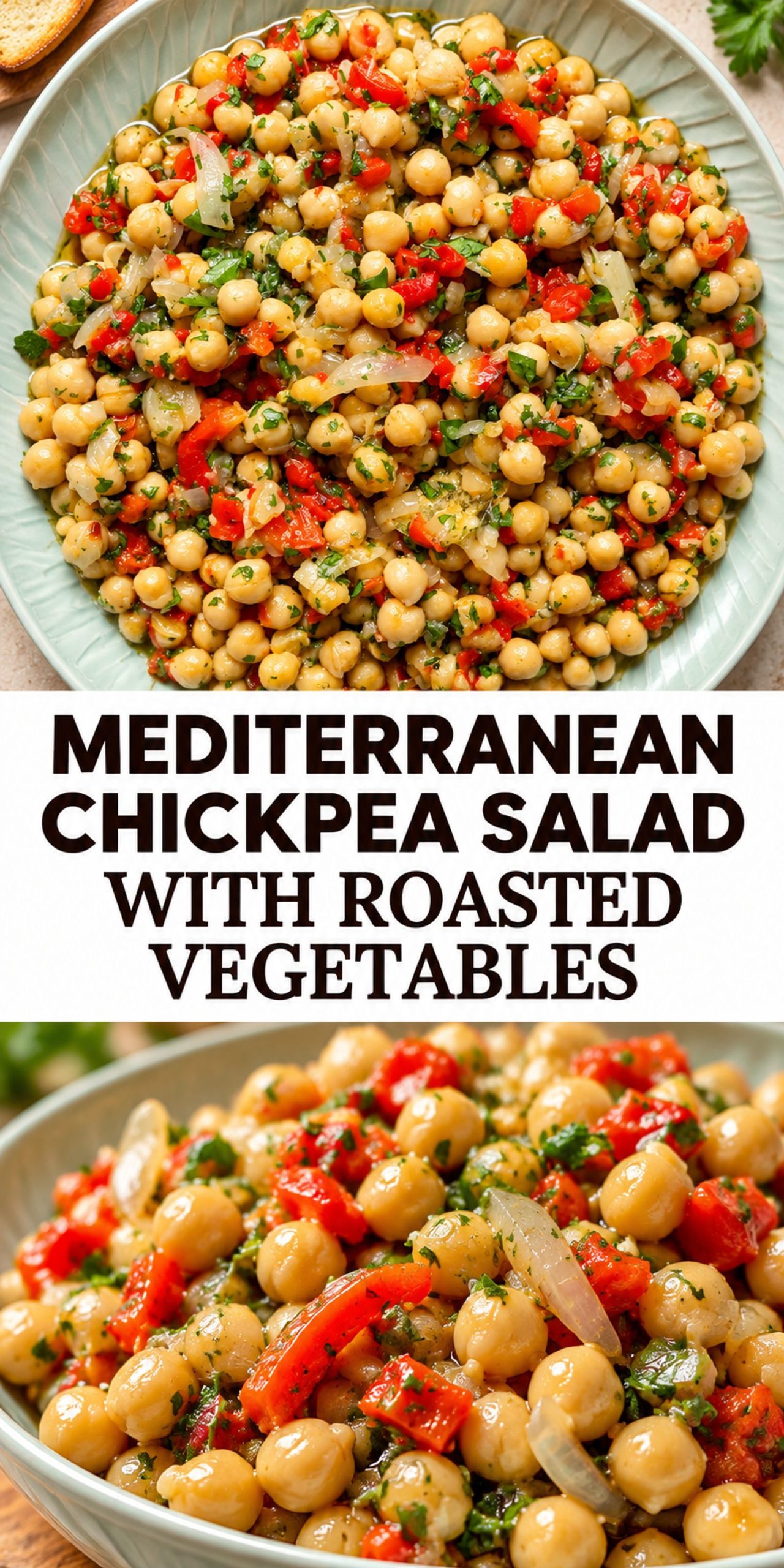 Mediterranean Chickpea Salad with Roasted Vegetables