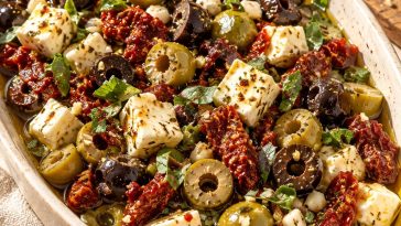 Mediterranean Feta Olive Oil Bread Dip