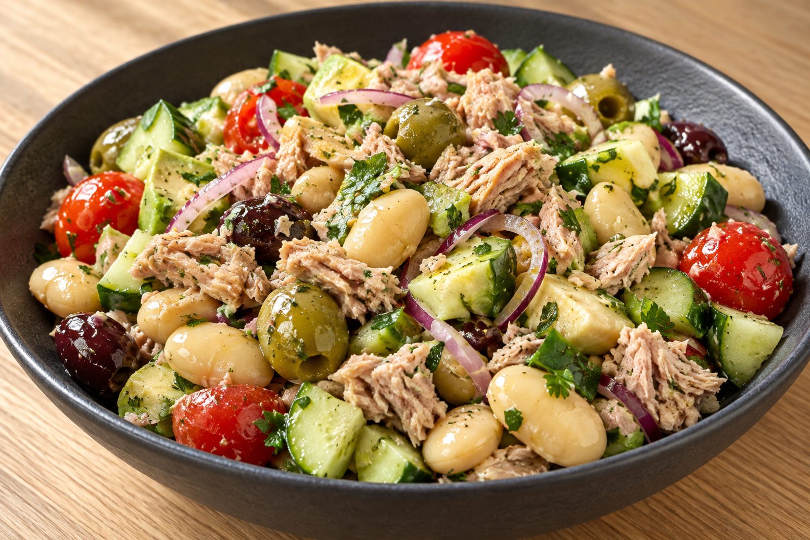 Mediterranean White Bean Tuna Salad