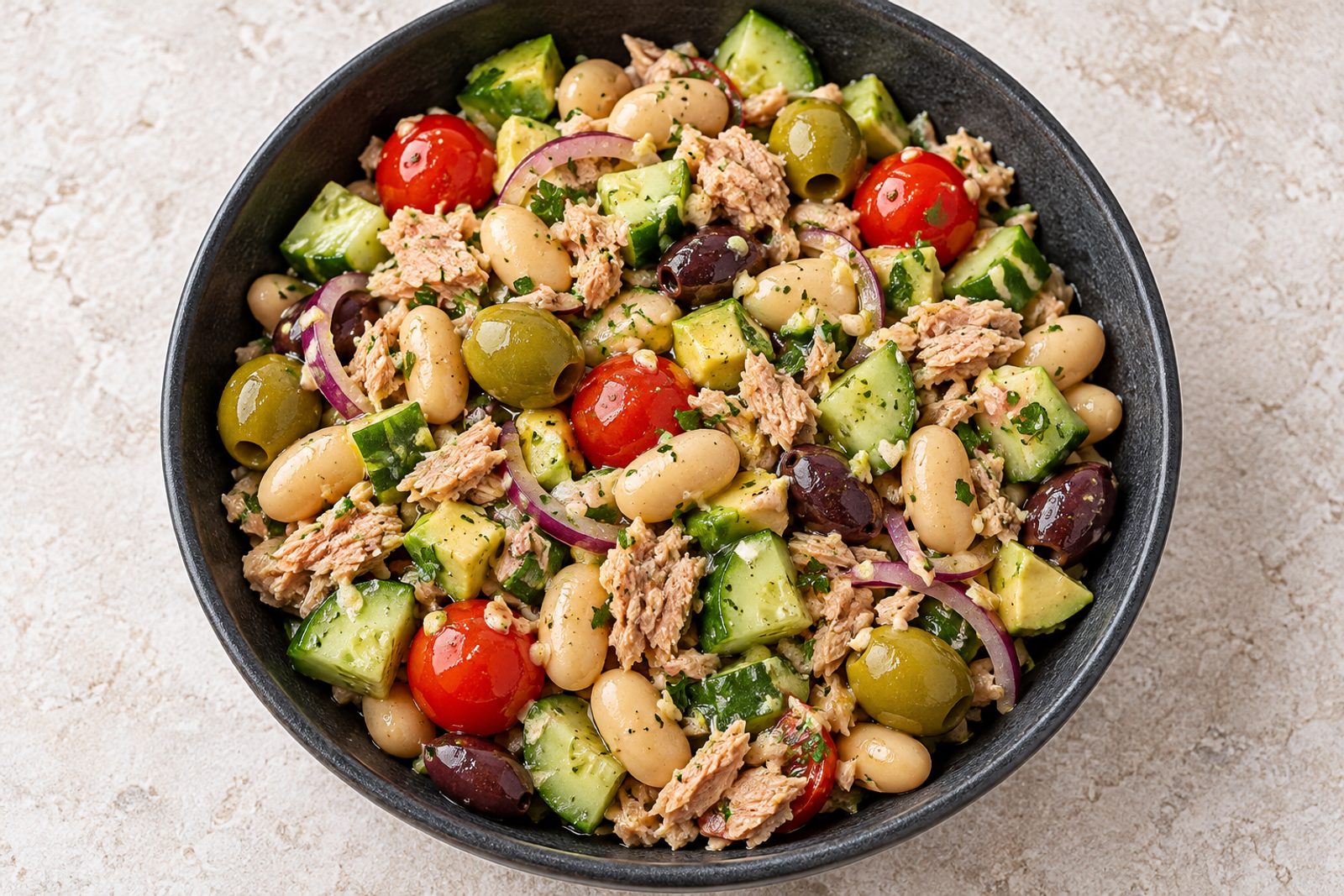 Mediterranean White Bean Tuna Salad
