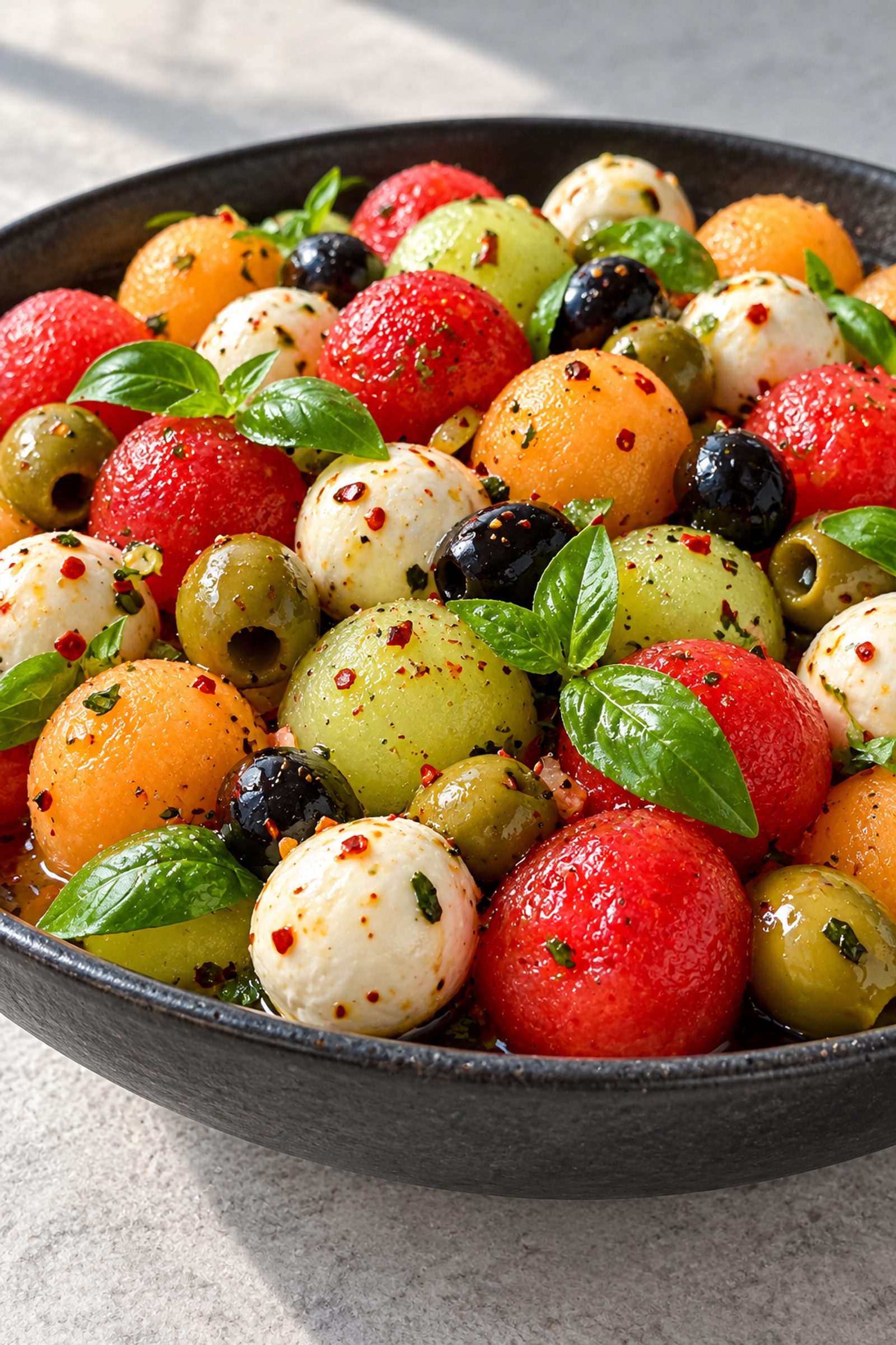 Melon Salad with Mozzarella (Easy Summer Recipe)