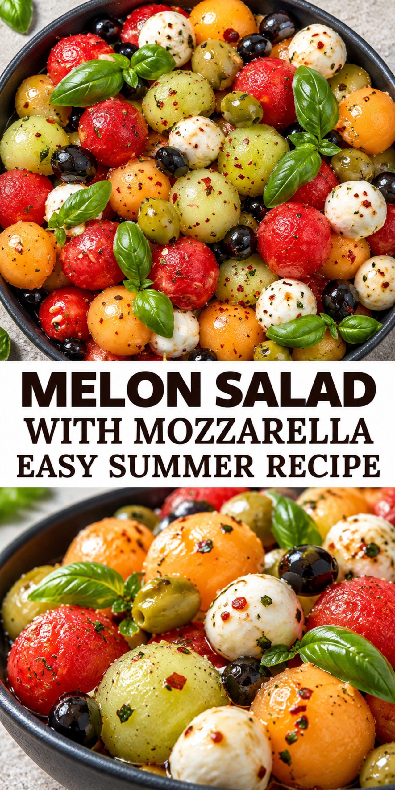 Melon Salad with Mozzarella (Easy Summer Recipe) Melon Salad with Mozzarella (Easy Summer Recipe)