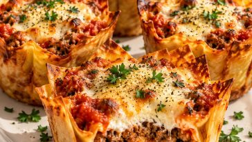 Mini Beef Lasagna Cups