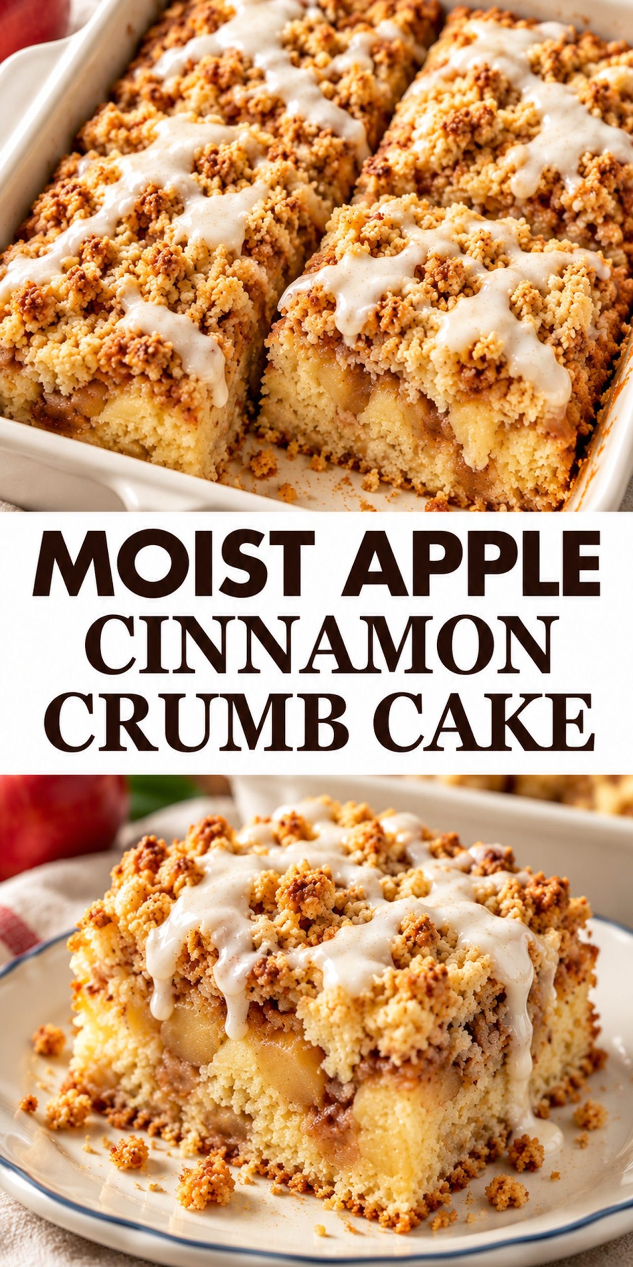 Moist Apple Cinnamon Crumb Cake