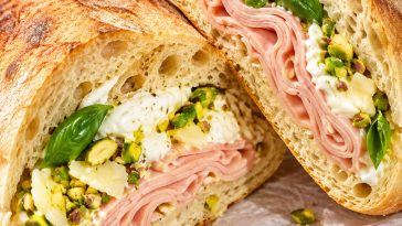 Mortadella Burrata Pizza Sandwich