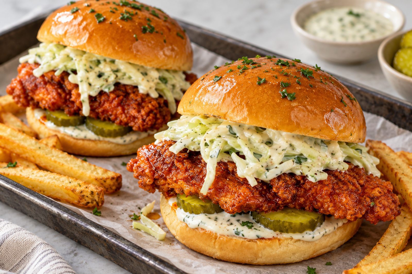 Nashville Hot Chicken Burgers
