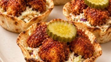 Nashville Hot Chicken Pickle Cups