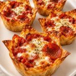 Pepperoni Pizza Mozzarella Crunch Cups