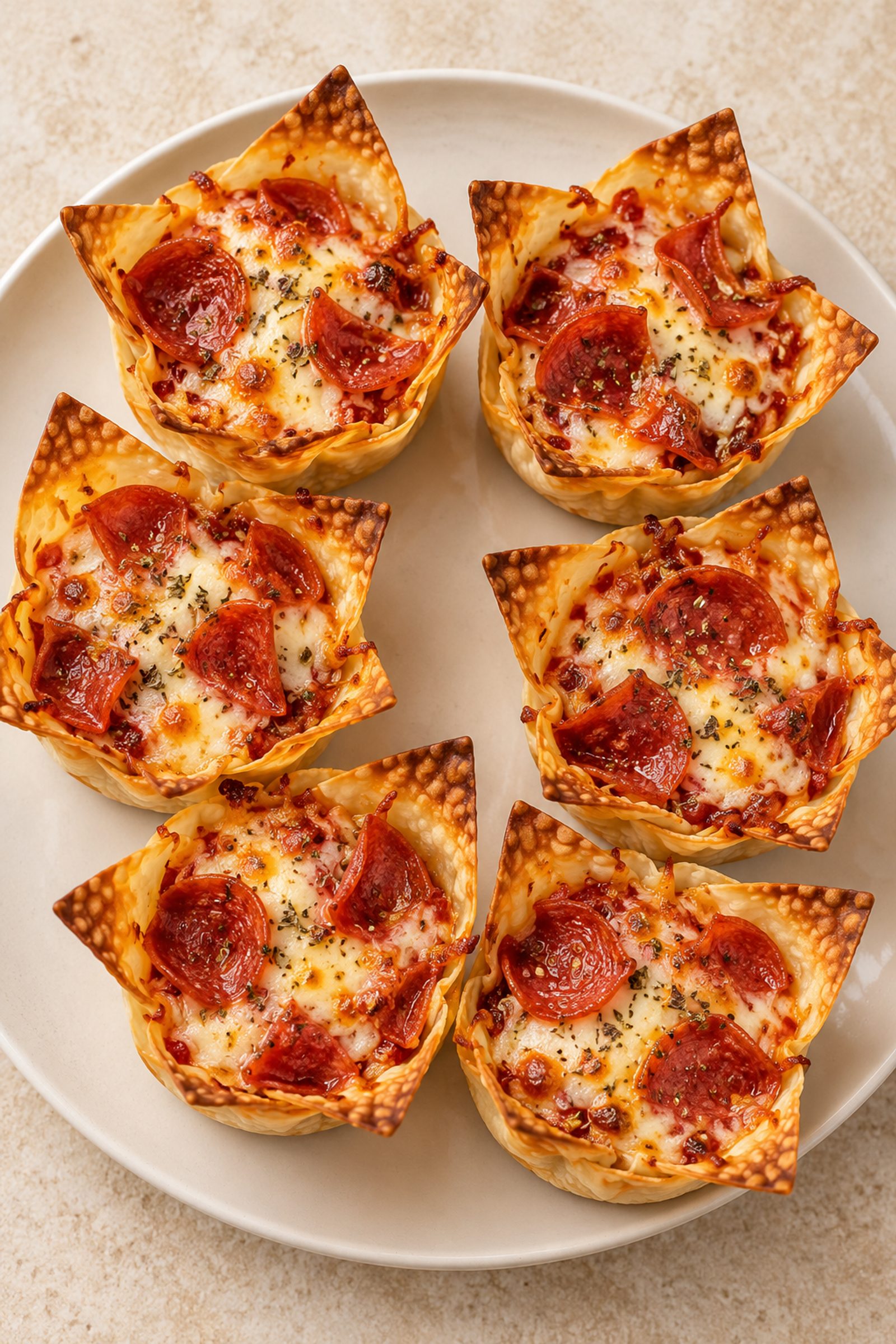 Pepperoni Pizza Mozzarella Crunch Cups