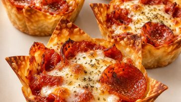 Pepperoni Pizza Mozzarella Crunch Cups