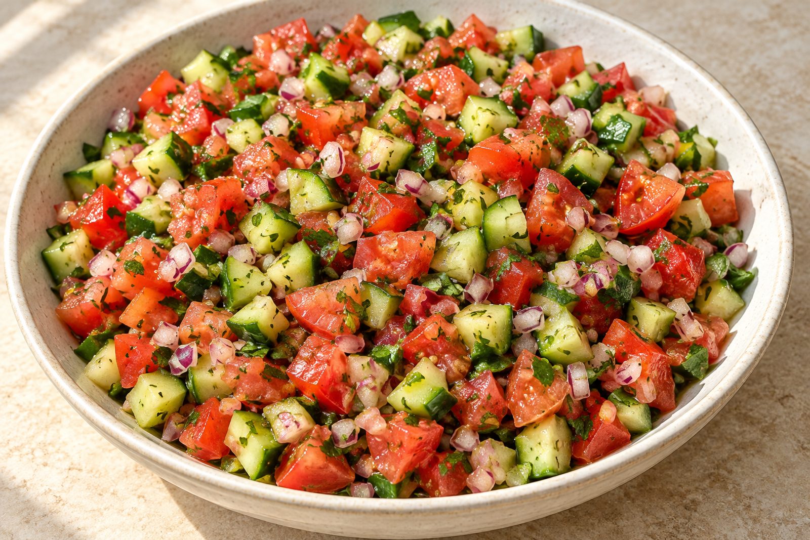 Persian Shirazi Salad Recipe