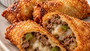 Philly Cheesesteak Egg Rolls