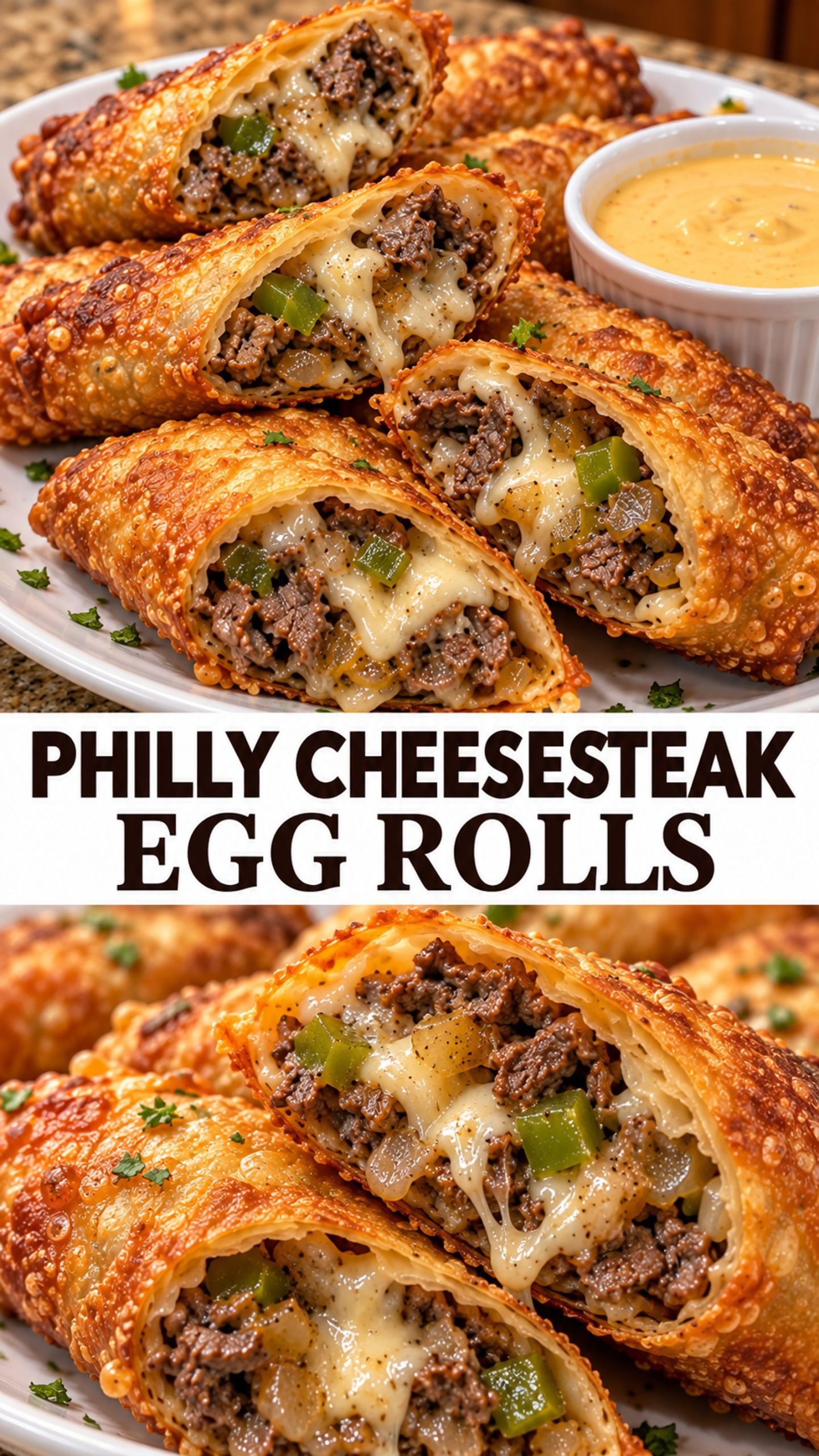 Philly Cheesesteak Egg Rolls
