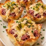 Reuben Swiss Wonton Cups