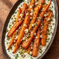 Roasted Carrots With Whipped Feta Dip