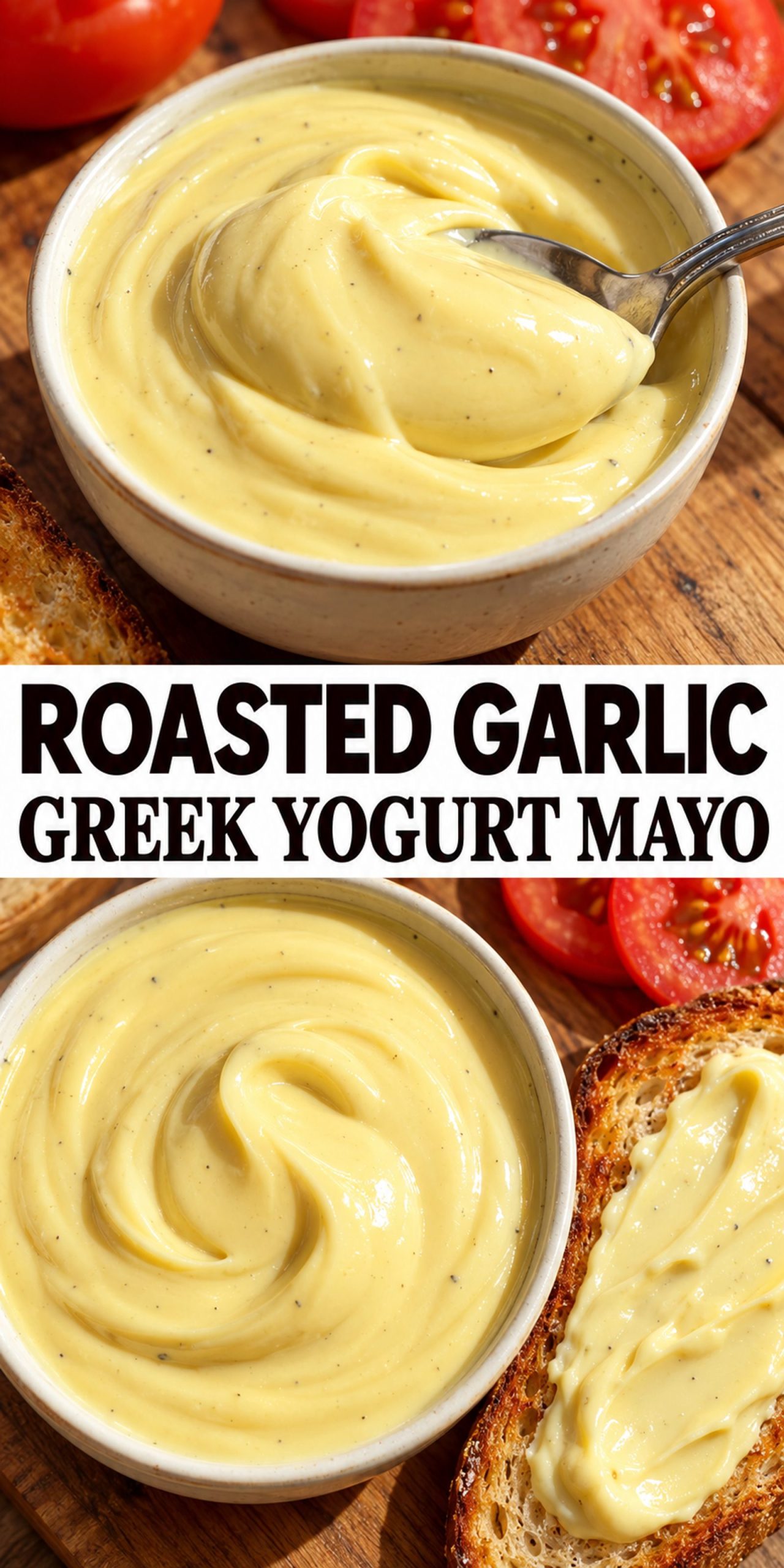 Roasted Garlic Greek Yogurt Mayo Roasted Garlic Greek Yogurt Mayo