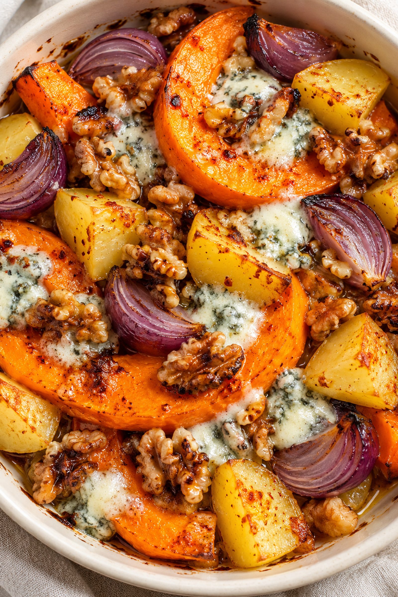 Roasted Pumpkin with Gorgonzola and Walnuts