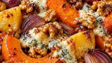 Roasted Pumpkin with Gorgonzola and Walnuts