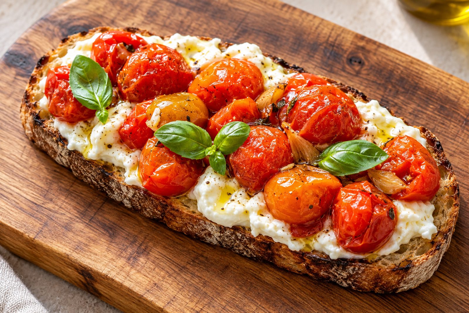 Roasted Tomato & Garlic Burrata Bread