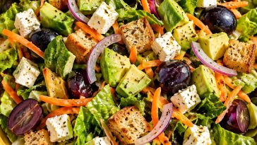 Romaine Salad with Avocado and Feta