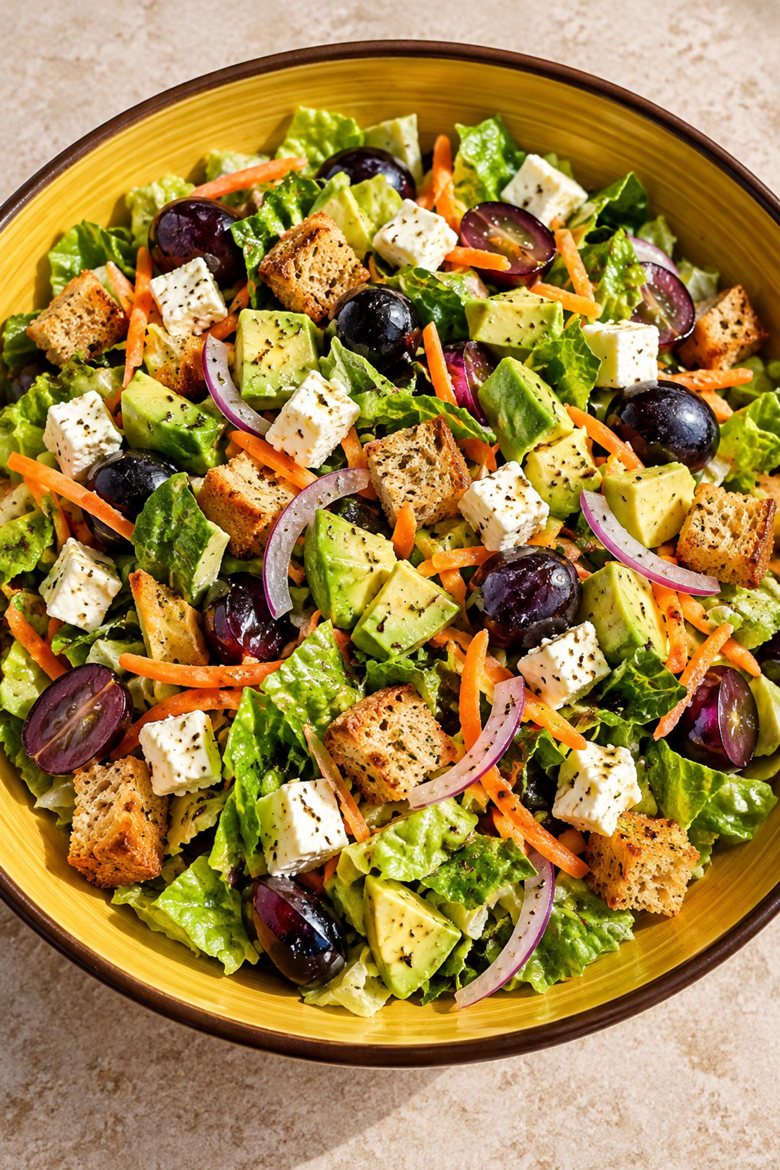 Romaine Salad with Avocado and Feta Romaine Salad with Avocado and Feta