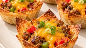 Sausage Pepper Cheddar Cups
