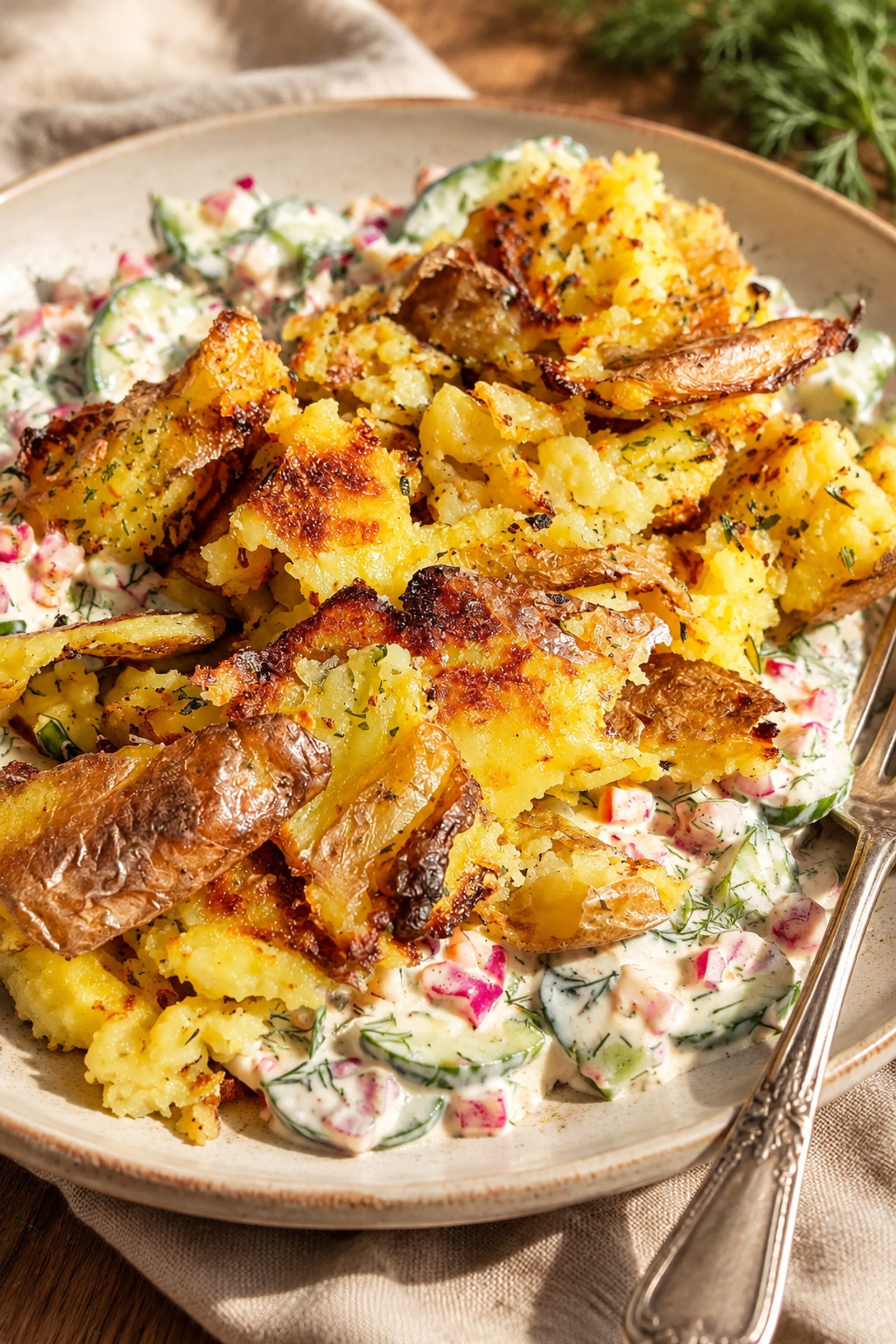 Smashed Potato Salad