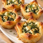 Spinach Feta Puff Pastry Cups