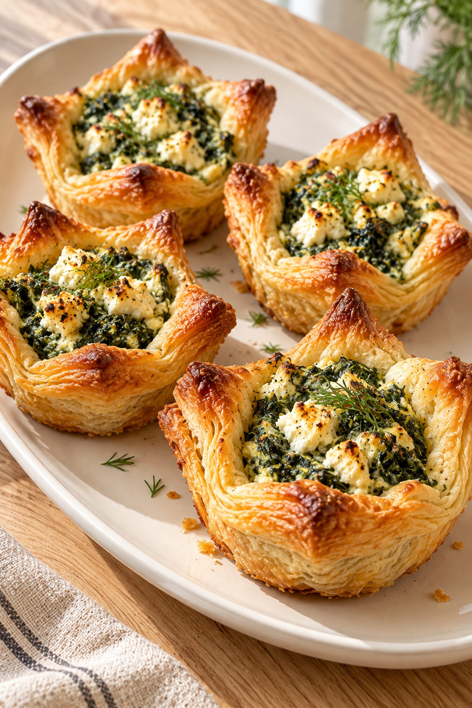 Spinach Feta Puff Pastry Cups Spinach Feta Puff Pastry Cups