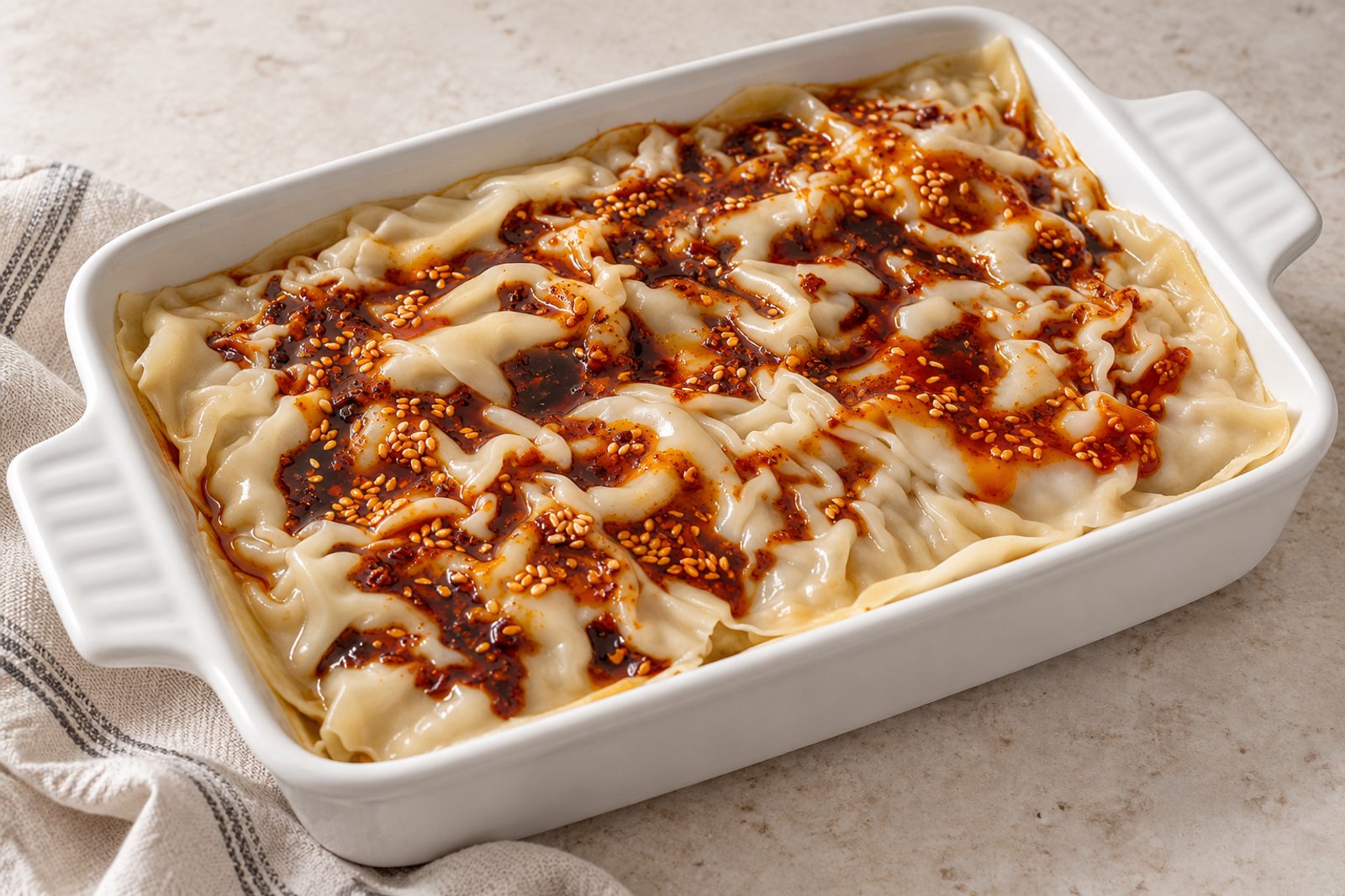 Viral Dumpling Lasagna