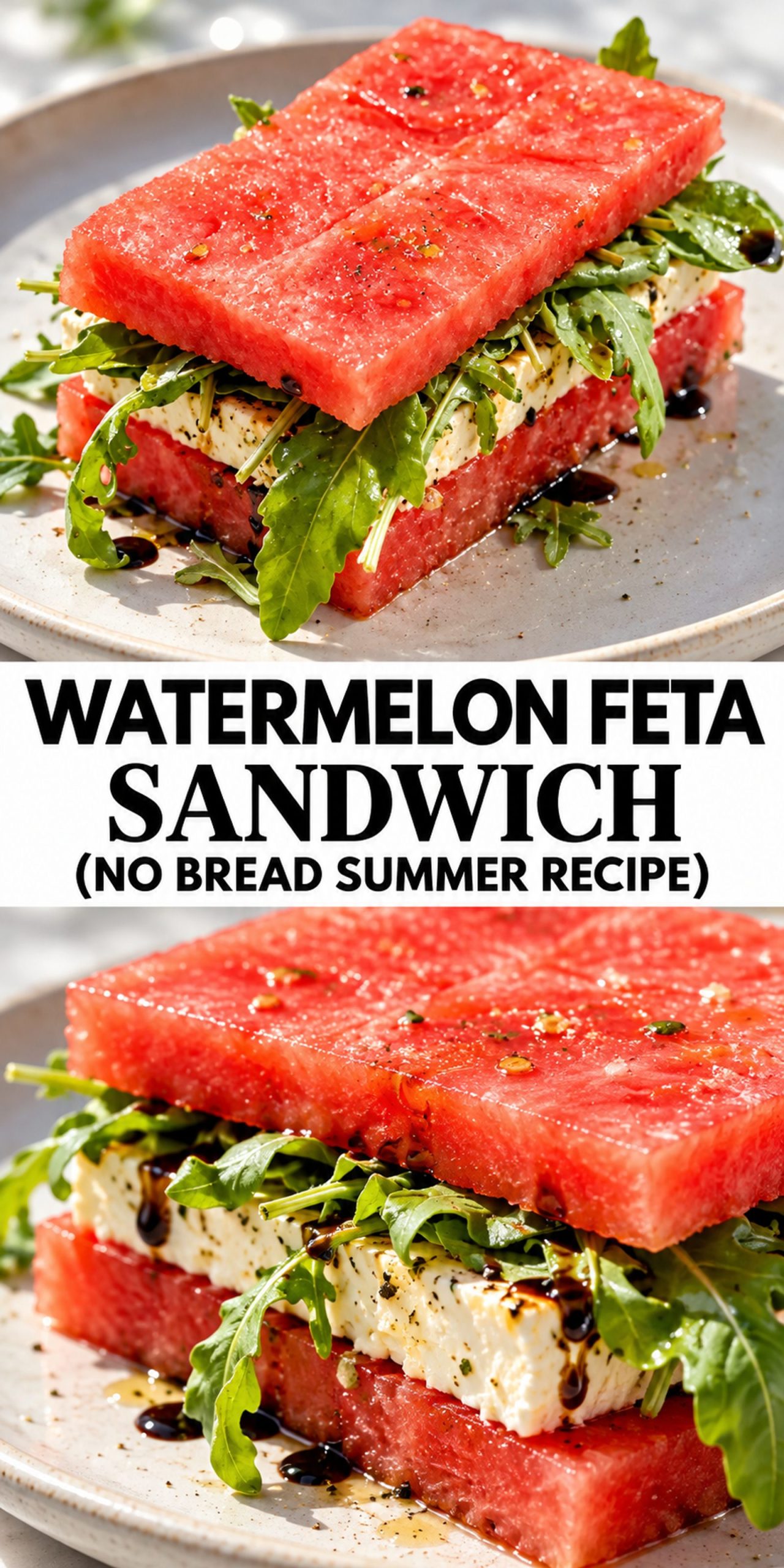 Watermelon Feta Sandwich (No Bread Summer Recipe) Watermelon Feta Sandwich (No Bread Summer Recipe)
